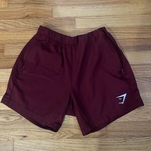Gymshark Burgundy Athletic Shorts